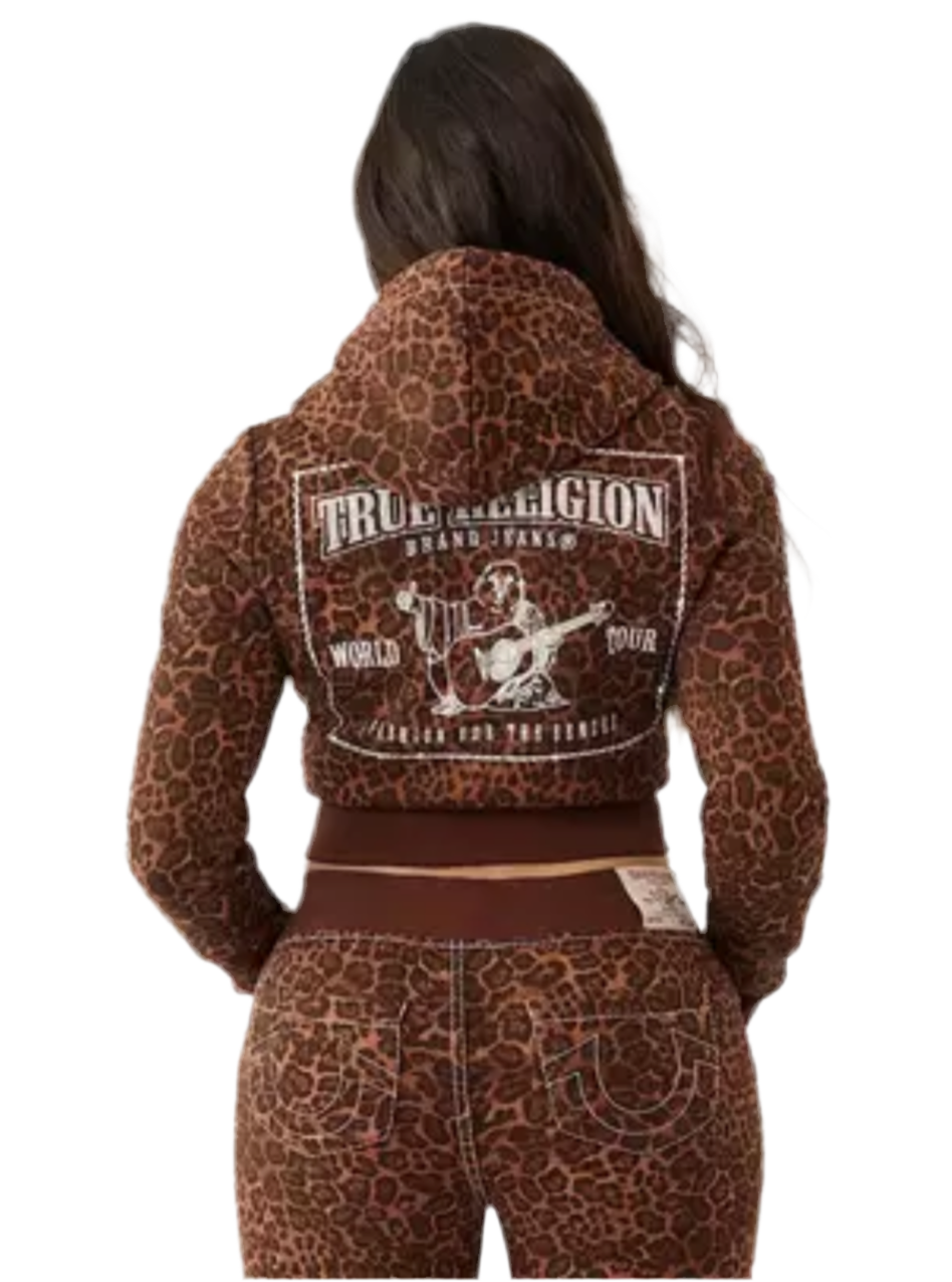True Religion Women's "Leopard Print" Hoody