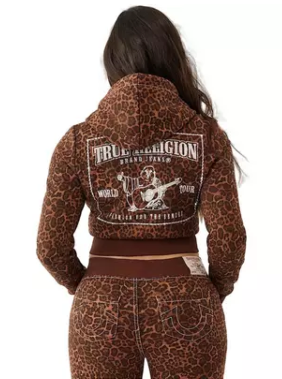 True Religion Women's "Leopard Print" Hoody