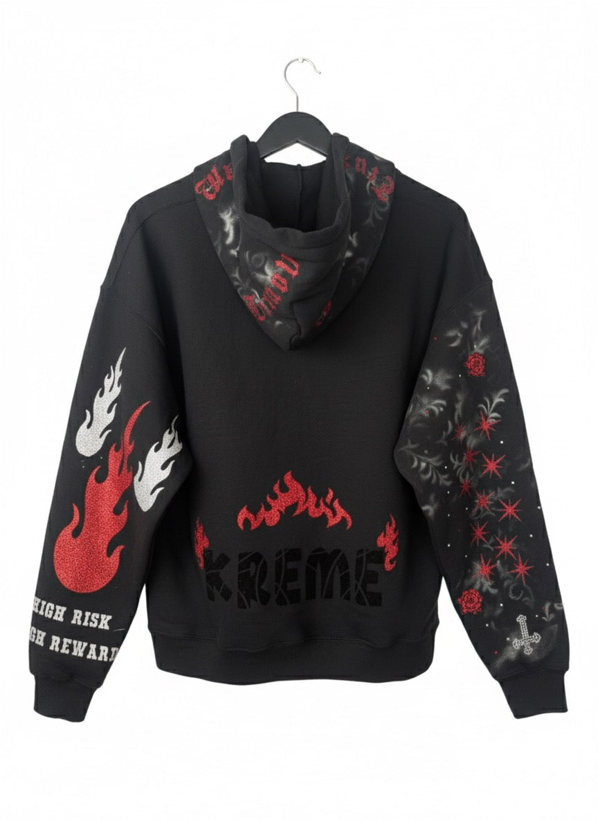 “Kreme 001” Statement Hoody. (Cropped)